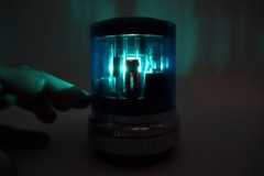 Vintage GE Blue Max « Police Light » Radio. With EXTREMELY RARE box and ear piece.