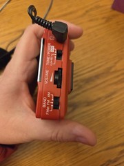 Sanyo RP40 RED Vintage AM/FM Stereo Portable Radio w/ Headphones Belt Clip Rare