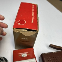 VTG Penney&rsquo;s Leather Covered Six Transistor Radio With Box
