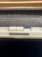 Vintage Telefunken Jubilee Export 1950s Tube Radio AM FM Works West Germany