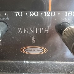 Zenith B285W Circle of Sound AM FM Clock Radio Alarm Vintage Hong Kong Works