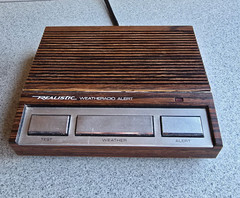 VTG Realistic Weatheradio Alert 3 Channel Toggle Switch Alert Siren Walnut Grain