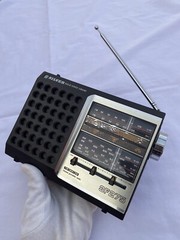Vintage Rare Brand SILVER 3F275 FM/MW/SW 3 Band Portable Radio 1980 Japan