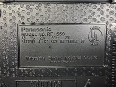 Panasonic RF-559 AM/FM Portable Radio Analog 2-Band Receiver Tested No Handle