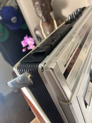 Vintage Silver RT435 Cassette Recorder BOOMBOX Portable Radio Shin-Shirasuna