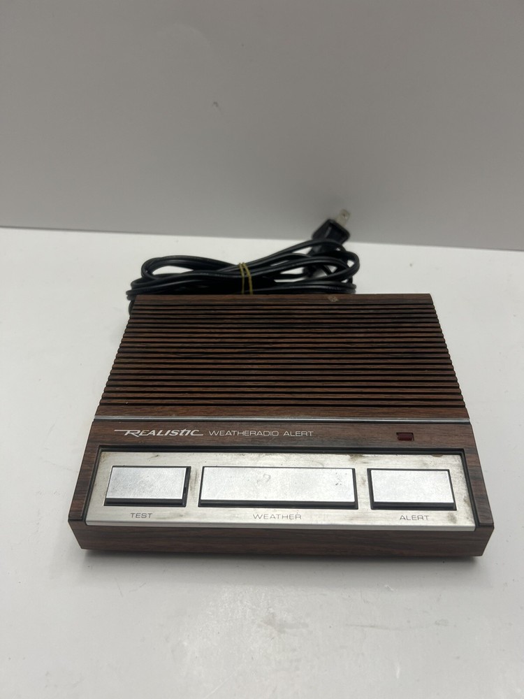 Realistic Model 12-140 Weatheradio Weather Alert Radio Vintage Faux Wood Grain