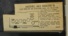 Vintage 1950&rsquo;s Black Emerson 883 Series B Clock Radio