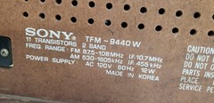 Vintage Sony TFM-9440W AM/FM Radio Woodgrain Tabletop Radio Tested