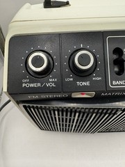 Sony MR-9100W Matrix Sound System FM AM Radio White Tested Works Please Read!