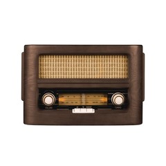 Fuse Vint Real Wood Exterior Vintage Retro Bluetooth Radio w/ Wireless Charging
