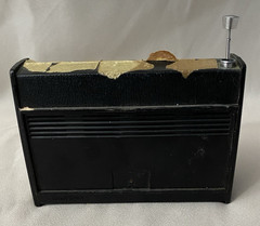 Vintage Sears AM FM Radio Black 2263 With Antennae Untested Parts Only Hong Kong