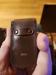 VINTAGE TOSHIBA TRANSISTOR RADIO LEATHER CASE Brown Japan
