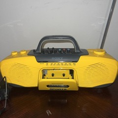 Sony CFS-903 Water Resistant Stereo Cassette Yellow Tape Player Tested Works LN