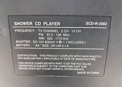 Systematic Home Shower CD-R/W Player AM FM Radio W/ Adapter, TESTED *READ*