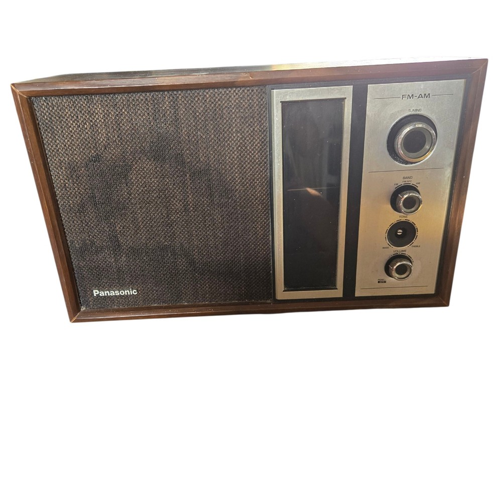 Vintage Retro PANASONIC MODEL RE-6516 AM-FM TABLE TOP RADIO WALNUT CASE 1960s
