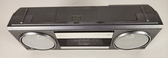 Vtg Sears Roebuck & Co SR-3000 Series Silver Mini Stereo Cassette Boombox READ