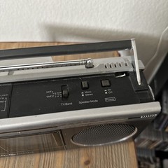 2 GENERAL ELECTRIC GE STEREO MICROCASSETTE BOOMBOX RADIO TV RARE 3XM3214E JAPAN