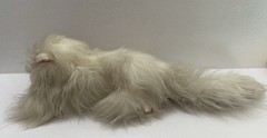 Vintage 1980s Radio Shack Plush Cat AM/FM Radio Fluffy White Persian Kitty WORKS