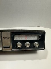 Lloyds Brown Silver Wired Solid State 2 Speaker Alarm Clock AM Radio Works READ*