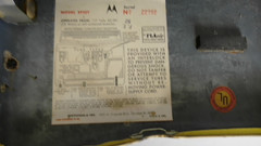 Motorola Yellow Portable Radio With Rotating Handle Antenna Model 5p32Y