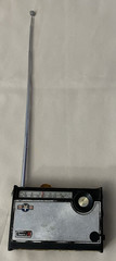 Vintage Sears AM FM Radio Black 2263 With Antennae Untested Parts Only Hong Kong