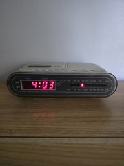 Vintage Gran Prix GPX DC568 Alarm Clock Radio With Cassette Tape For Parts Only
