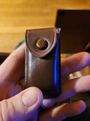 VINTAGE TOSHIBA TRANSISTOR RADIO LEATHER CASE Brown Japan