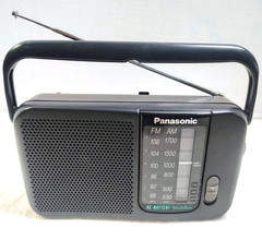 Panasonic Model RF-544 AM/FM Radio-Battery Tested Works Great-No Power Cord