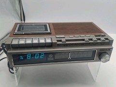 Vintage General Electric 7‑4975‑C Clock Radio w/ Alarm & Cassette Player Tested