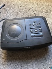 Sony Clock Clock AM/FM Radio Alarm Compact Disc CD ICF-CD820.