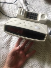 🔥 Vtg Soundesign Radio Shack Telephone AM FM Clock Radio 80s Retro NOSTALGIA