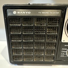 Sanyo RP 8330 TV Sound Receiver Portable Radio Powers On Vintage
