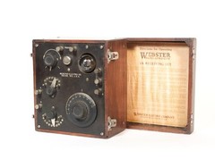 Very Rare 1922 Webster Electric 2A One-Tube Portable Radio * Racine, WI * Works
