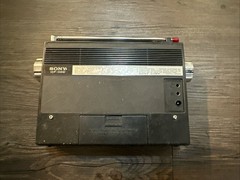 Sony ICF-110w Portable Radio Vintage Powers On Read! + AC Adapter & Case