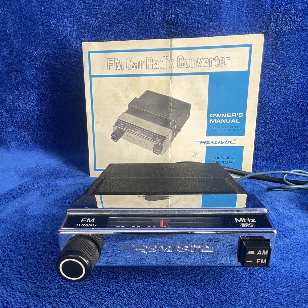 Vintage Realistic Radio Shack FM Car Radio Converter 12-1348 With Manual VTG