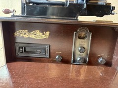 Thomas Home Phonograph Radio Cassette Player Model 177 w/ Witches Hat Horn Works
