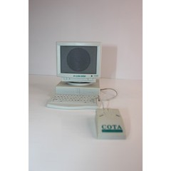 VINTAGE PC COMPUTER FM AUTO SCAN RADIO WITH BOX TESTED WORKS