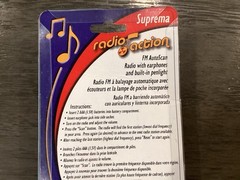 Vintage Suprema Radio Action FM Auto scan Radio Purple Built in Penlight New
