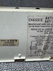 Vintage Zenith Solid State FM/AM Long Distance Radio Model A-410-W 15 AMP