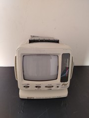 ​[WORKING] Vintage GPX TVP8 Portable 5&Prime; B&W TV AM/FM Radio Cassette Recorder 199