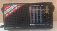 Vintage Emerson FM Stereo 10 Band SW Receiver Radio Model PSW4010 w/ bag &manual