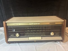 Vtg Table Top Stereo Philips B5X04A 54 Made in Holland Tunes Easy Sounds Great!