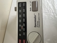 Vintage GE SPACEMAKER AM/FM Radio 7-4230A Under Cabinet Mount w/ Light WORKS