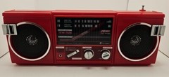 WORKING Vintage Pierre Cardin Series 185 Red AM/FM Stereo Radio (A5)