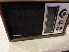Vtg MCM Wood Grain PANASONIC #RE-6286 AM/FM Tabletop RADIO/Japan Works Great EX+