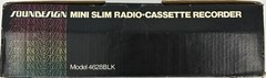 Vtg SOUNDESIGN Mini Slim Radio-Cassette Recorder 4628BLK Box Only – Great Decor