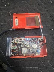 Vintage Philco Ford R131 AM/FM Orange Portable Transistor Radio Pocket 1970&rsquo;s