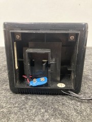 Vintage Soundesign Morning Call Black Cube Clock Radio AM/FM Digital Clock Timer