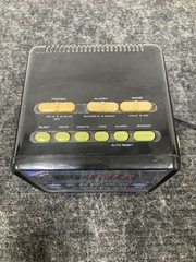 Vintage Soundesign Morning Call Black Cube Clock Radio AM/FM Digital Clock Timer