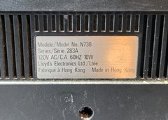 Lloyd&rsquo;s Electronics FM Stereo AM Receiver Model No N736 Boombox Ghettoblaster
